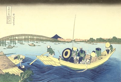 Lot 600 - After Katsushika Hokusai, (1760-1849), Japanese woodblock print, circa 1900.