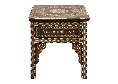 Lot 116 - An Hoshiarpur bone inlaid hardwood occasional table, Northern India, 19th century.