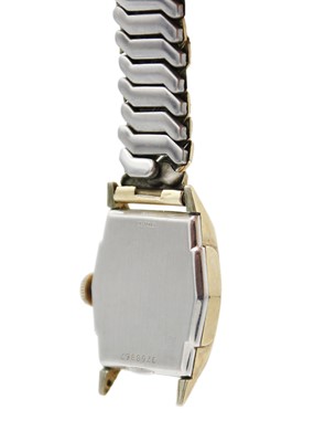 Lot 199 - A Bulova gold-plated manual wind gentleman's wristwatch and a travel clock.