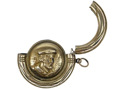 Lot 58 - An Edwardian silver fob vesta case and a nickel Player's Navy Cut fob vesta case.