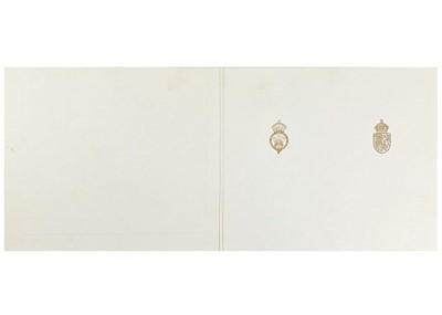 Lot 74 - King Charles  III, as The Prince of Wales & Diana, Princess of Wales, Royal Christmas card 1982