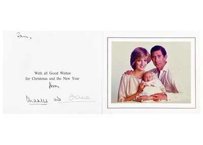 Lot 74 - King Charles  III, as The Prince of Wales & Diana, Princess of Wales, Royal Christmas card 1982