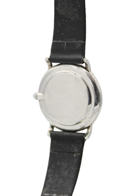 Lot 217 - LONGINES - A stainless steel gentleman's manual wind dress wristwatch.