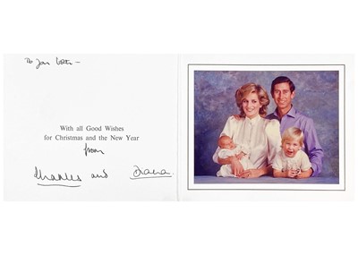 Lot 72 - King Charles  III, as The Prince of Wales & Diana, Princess of Wales, Royal Christmas card 1984