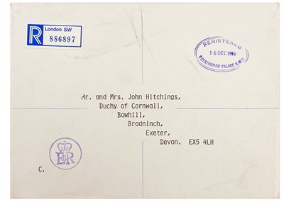 Lot 70 - King Charles  III, as The Prince of Wales & Diana, Princess of Wales, Royal Christmas card 1986