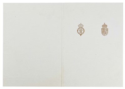 Lot 70 - King Charles  III, as The Prince of Wales & Diana, Princess of Wales, Royal Christmas card 1986