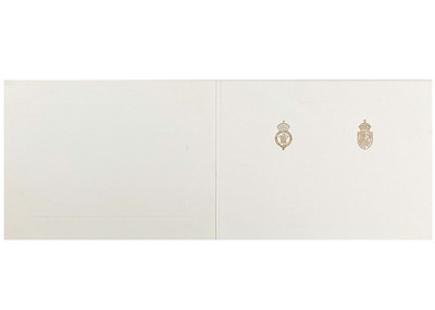 Lot 69 - King Charles  III, as The Prince of Wales & Diana, Princess of Wales, Royal Christmas card 1987