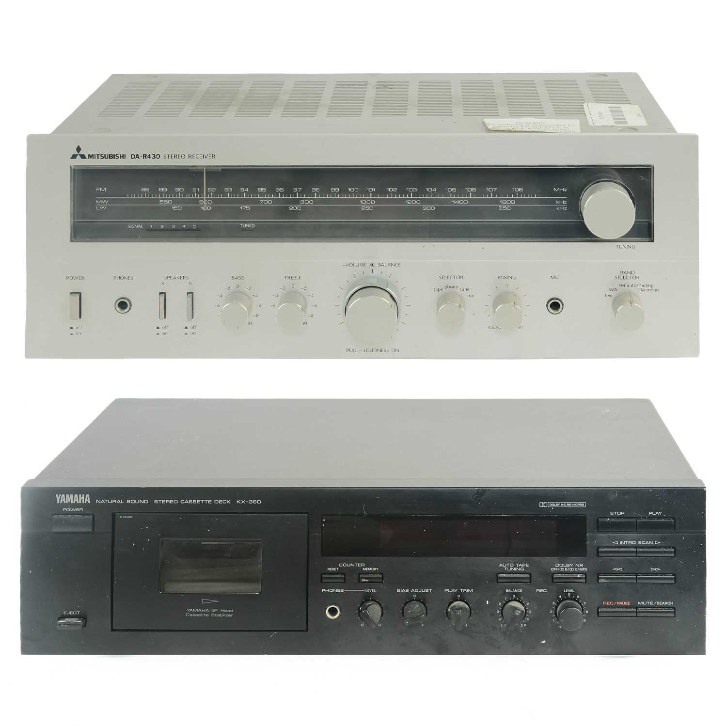 Lot 163 - Yamaha and Mitsubishi HiFi separates.
