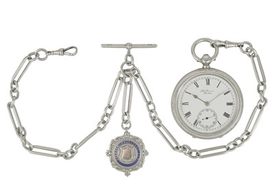 Lot 49 - J. W. BENSON - 'THE LUDGATE', a silver cased key wind lever pocket watch.