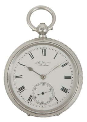 Lot 49 - J. W. BENSON - 'THE LUDGATE', a silver cased key wind lever pocket watch.