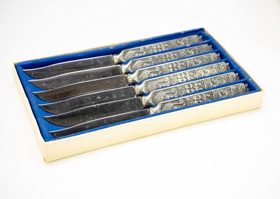 Lot 148 - Norwegian Konge tinn cutlery.