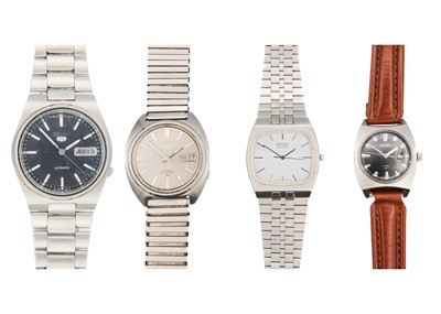 Lot 206 - SEIKO - A selection of four wristwatches.