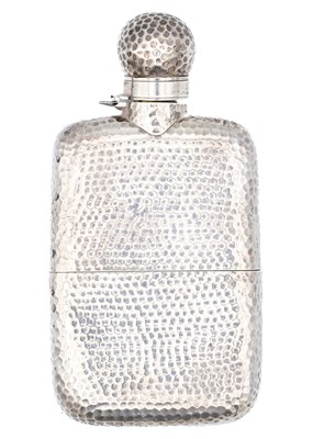 Lot 10 - A good Victorian silver hip flask by George Heath.