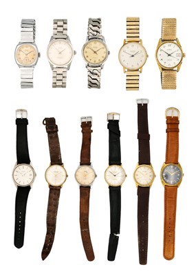 Lot 204 - A collection of ten gentleman's mechanical wristwatches and a Seiko quartz.