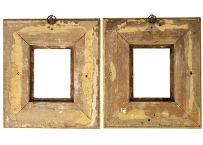 Lot 65 - A pair of Victorian gilt gesso rectangular frames.