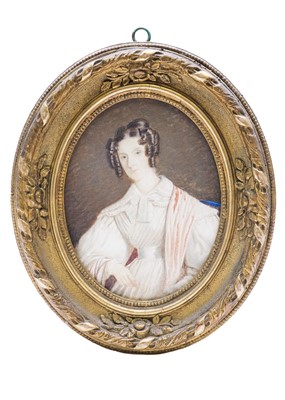 Lot 259 - A 19th century oval portrait of a lady.