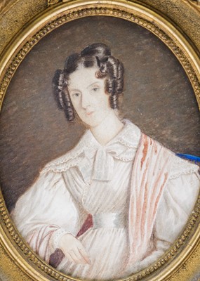 Lot 627 - A 19th century oval portrait of a lady.