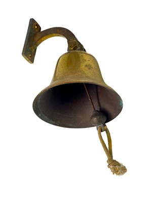 Lot 95 - A hanging brass bell.