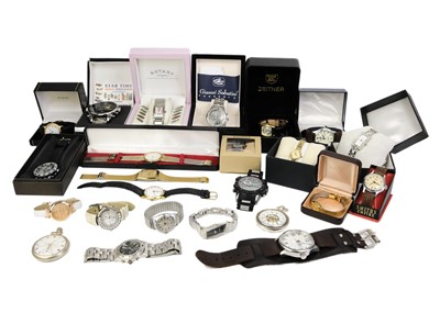 Lot 209 - A quantity of fashion wristwatches and other watches.