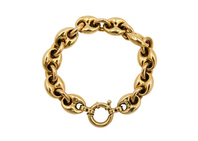 Lot 1 - A 14ct Italian Anchor link bracelet.