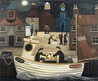 Lot 513 - ALAN FURNEAUX (b.1953) 'Newlyn' Oil on canvas...