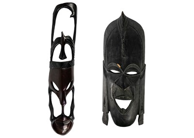 Lot 210 - A large African wood carved mask.