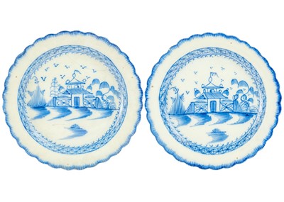 Lot 1129 - A pair of pearlware pottery dishes.