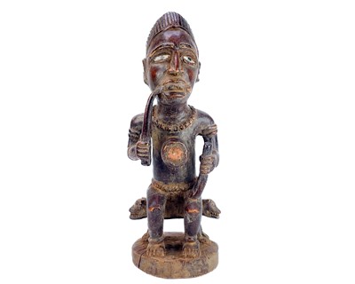 Lot 237 - A good wood carved figure possibly Zaire Bembe.