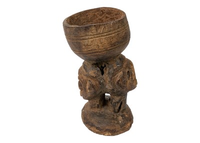 Lot 220 - An African carved libation cup possibly Kuba