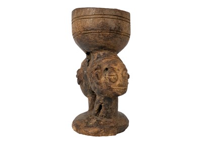 Lot 220 - An African carved libation cup possibly Kuba