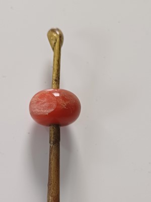 Lot 681 - Fourteen various Japanese metal, jade and hardstone kanzashi and kogai, 19th/20th century.