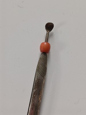 Lot 681 - Fourteen various Japanese metal, jade and hardstone kanzashi and kogai, 19th/20th century.