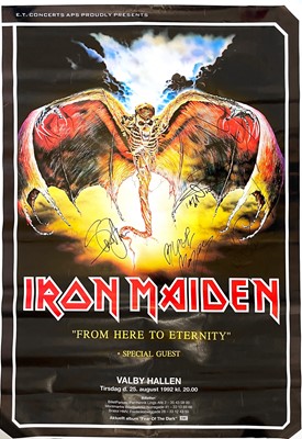 Lot 81 - Signed; Iron Maiden, poster.
