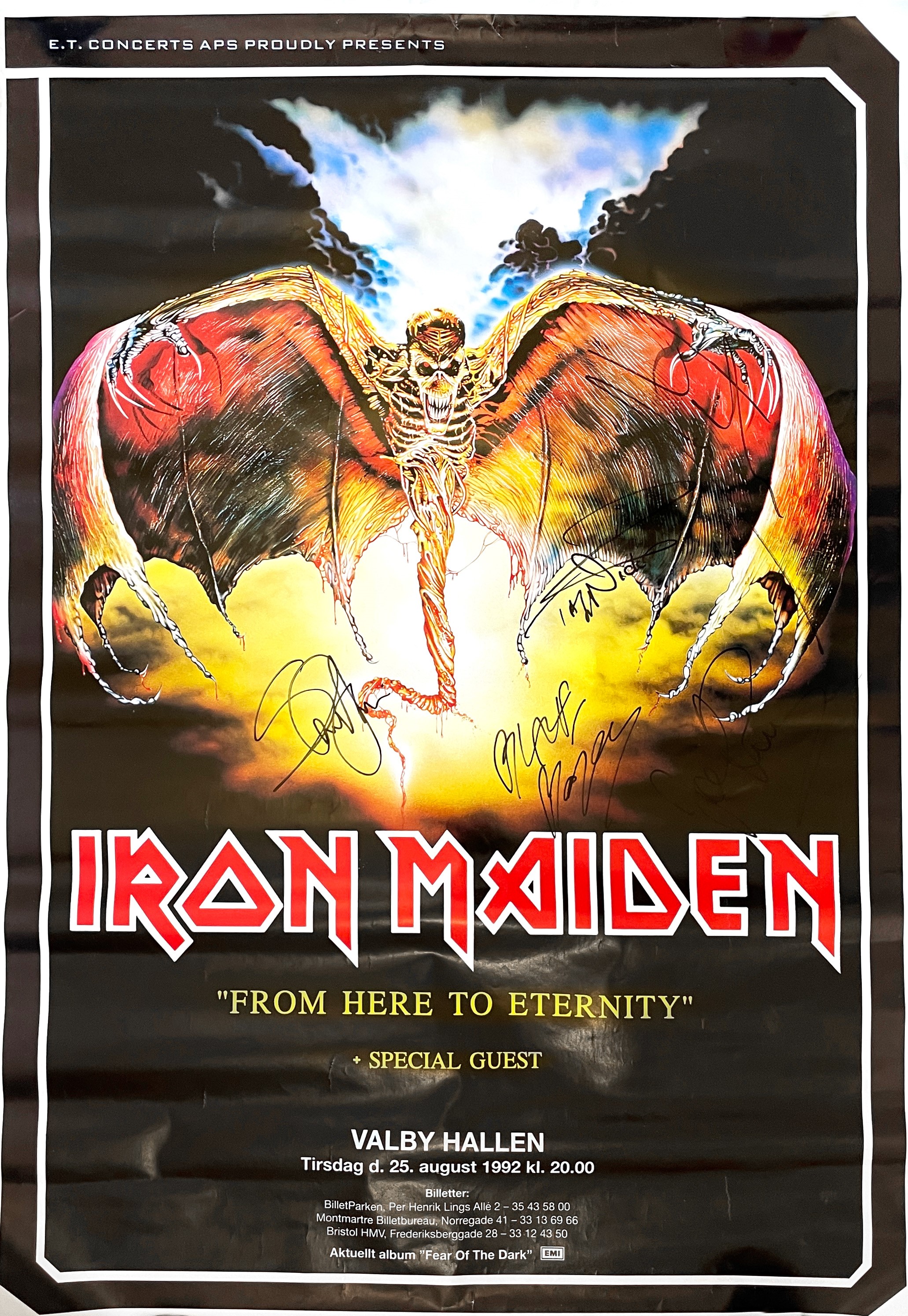Lot 81 - Signed; Iron Maiden, poster.