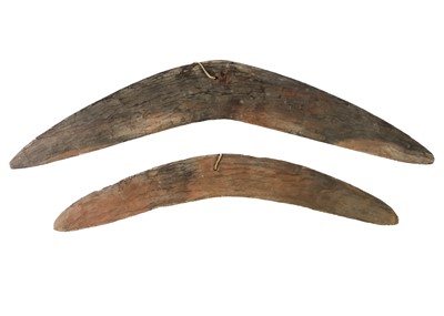 Lot 218 - Two Australian Aboriginal boomerangs.