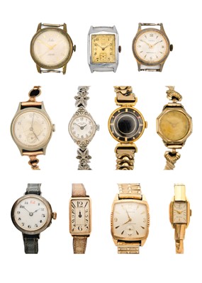 Lot 223 - A collection of manual wind wristwatches for repairs or spares.