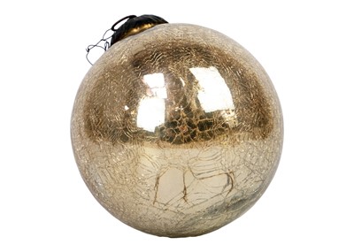 Lot 94 - A crizzled glass witch ball.