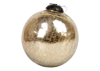 Lot 94 - A crizzled glass witch ball.