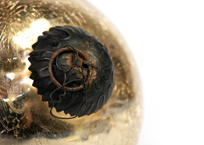 Lot 94 - A crizzled glass witch ball.