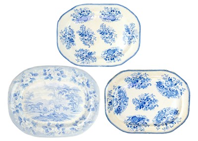 Lot 1041 - A 19th century Union Border meat platter by Riley.