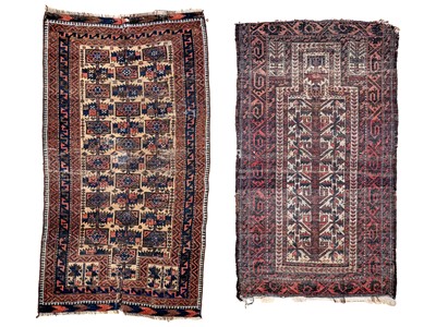 Lot 374 - Two Belouch rugs, circa 1900.