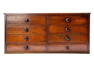 Lot 625 - A 19th century mahogany table or collector's cabinet.