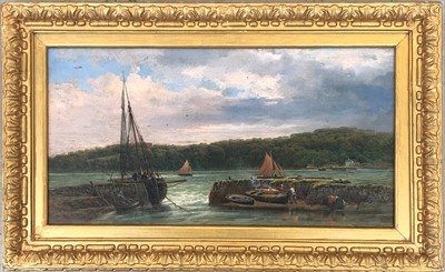 Lot 39 - William PITT (fl. 1853-1890) 'Boats in a Calm...