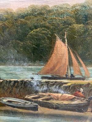 Lot 39 - William PITT (fl. 1853-1890) 'Boats in a Calm...