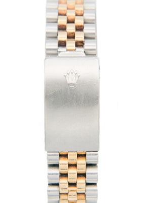 Lot 128 - ROLEX - An Oyster Perpetual Datejust 18ct and stainless steel gentleman's wristwatch.