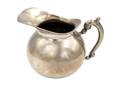 Lot 132 - A Peruvian sterling silver ovoid water jug.