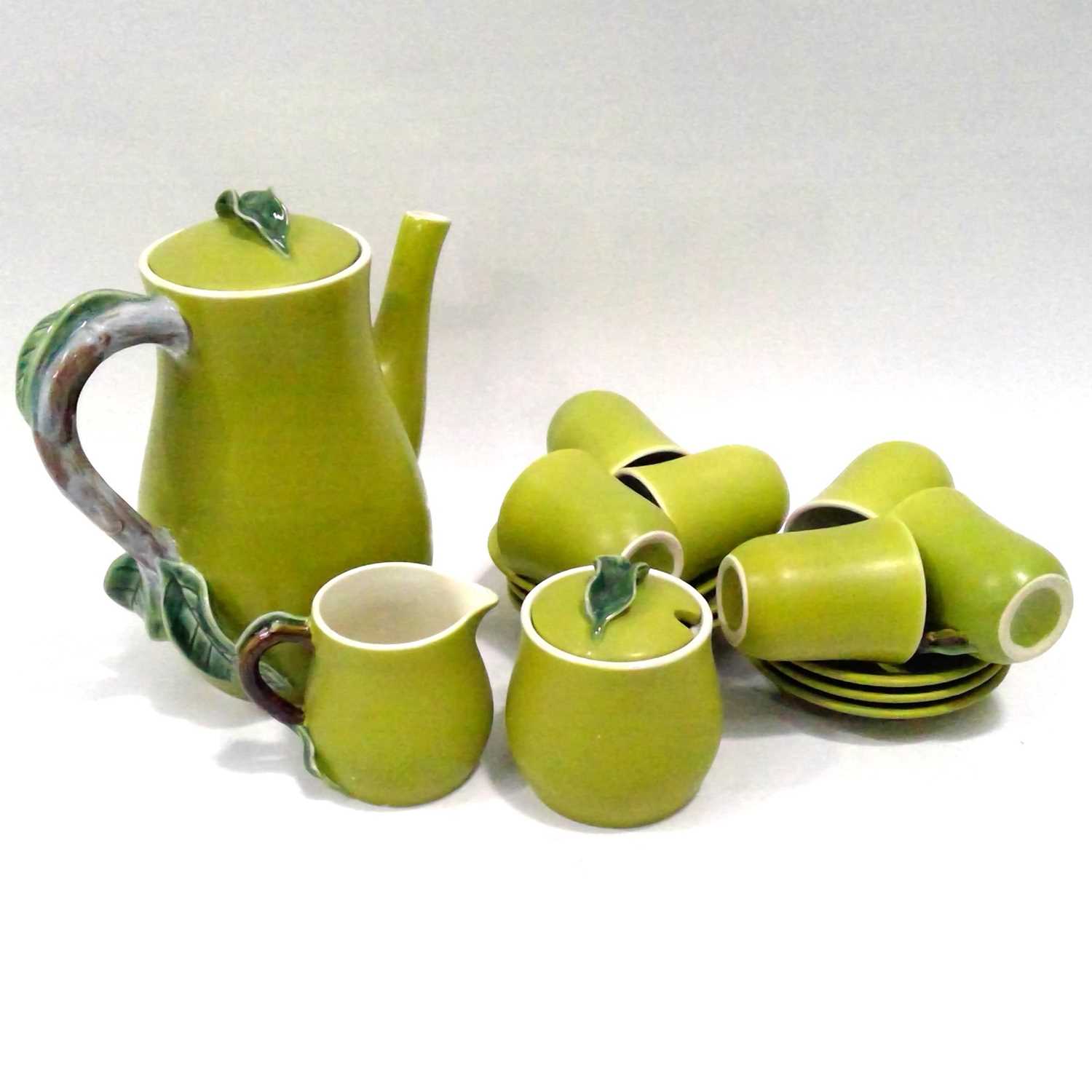 Lot 184 - A Secla (Portuguese) six-place coffee set.