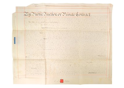 Lot 1421 - Five late 19th century indenture, mortgage and lease documents.