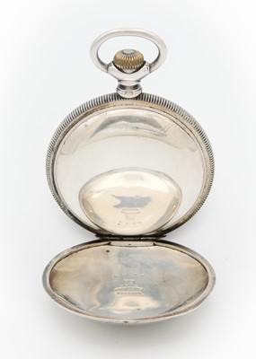 Lot 24 - ELGIN - A large silver cased crown wind lever pocket watch.