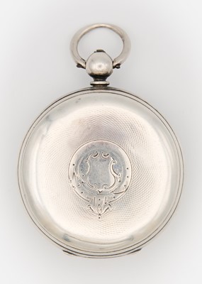 Lot 42 - A silver cased key wind fusee lever open face pocket watch.